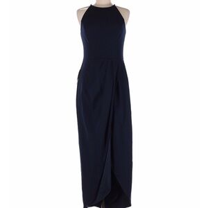 BHLDN Midnight Blue Halter Maxi Dress